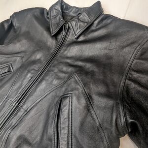 Vintage Calf Skin Leather Bomber Jacket Gorgeous Quality Like New J.T. Beckett